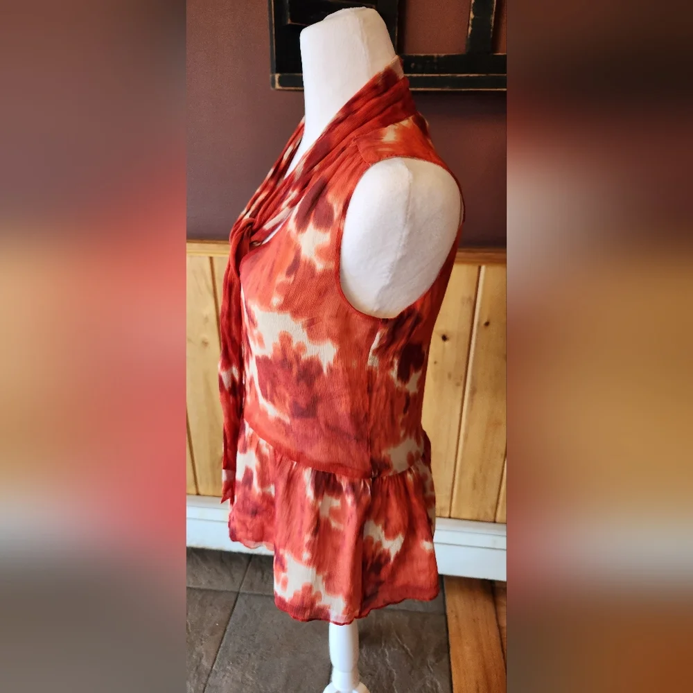 J. CREW Scarf Top Sleeveless Blouse Size 0